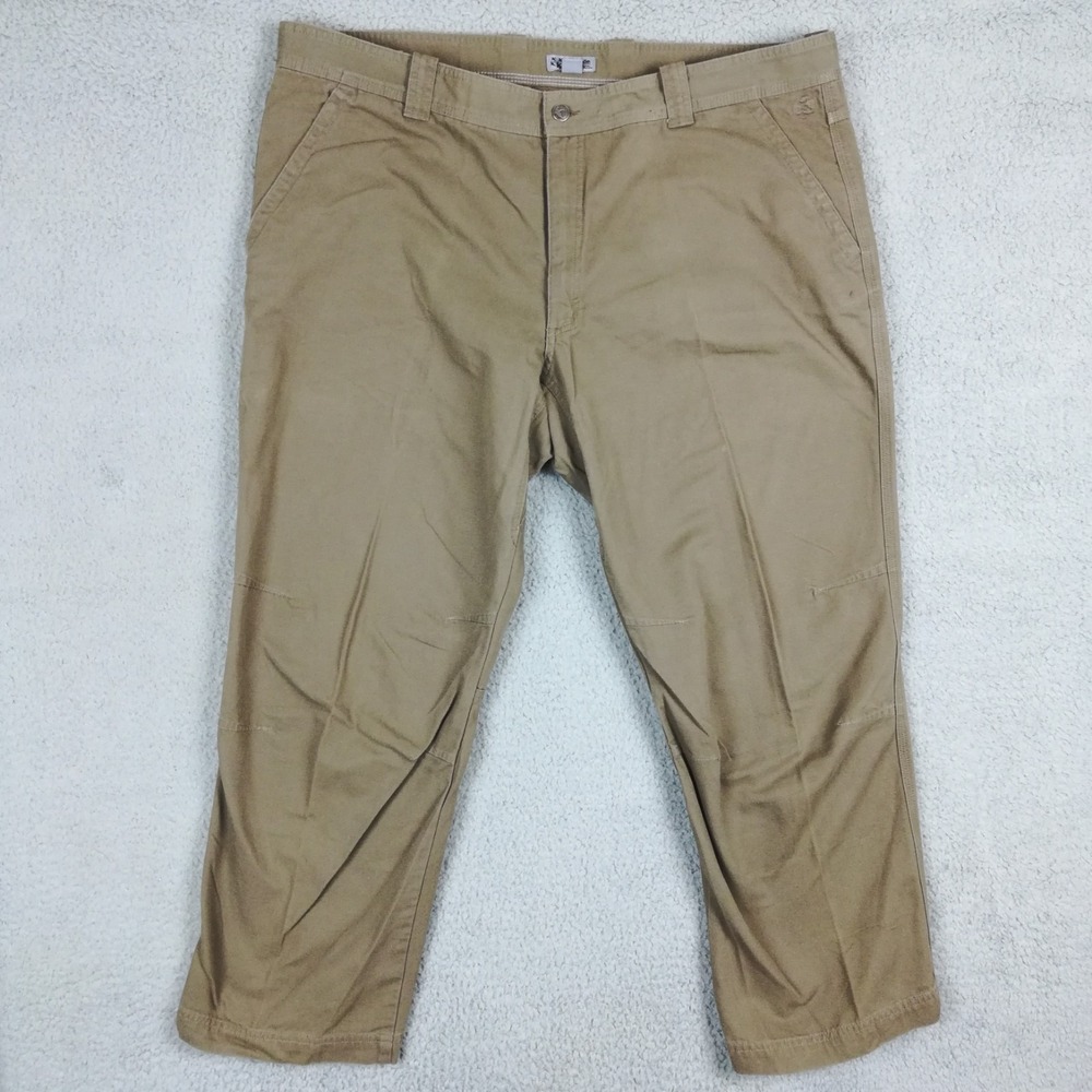Guide Series Mens Pants Straight Leg Canvas Brown Gusset‎ Workwear 44x30